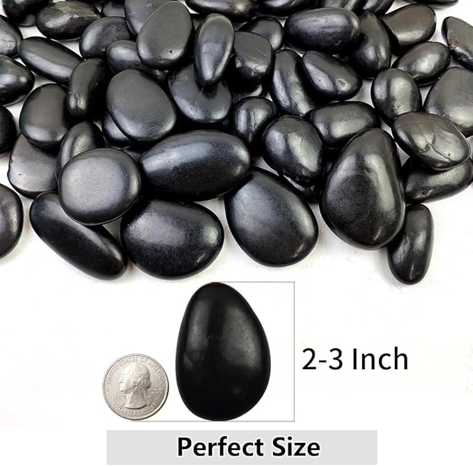 Vsell24 3Kg Extra Large Natural River Rocks Highly Polished Pebbles for Plants Garden Decorative Stones, Ideal for Fish Tank, Vases, Succulents, Crafting, Home Decor and Garden Landscaping