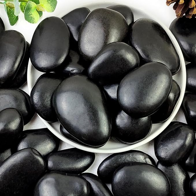 Vsell24 3Kg Extra Large Natural River Rocks Highly Polished Pebbles for Plants Garden Decorative Stones, Ideal for Fish Tank, Vases, Succulents, Crafting, Home Decor and Garden Landscaping