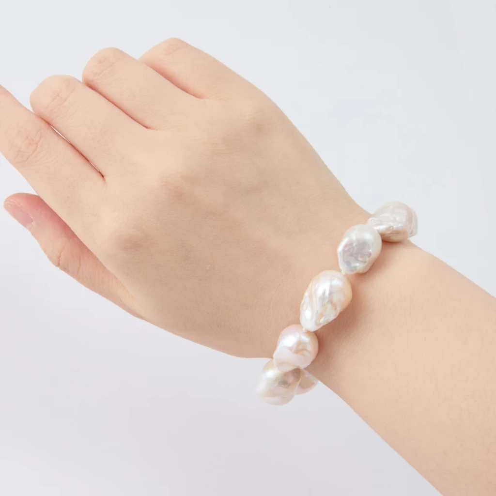 Fashion Baroque Pearl Beaded Bracelets Natural Freshwater 925 Sterling Silver Unisex Jewelery Women