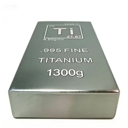 1.3 kg 99.95% Pure GR1 Cold Rolled Grade Titanium Bullion Bar for Collection