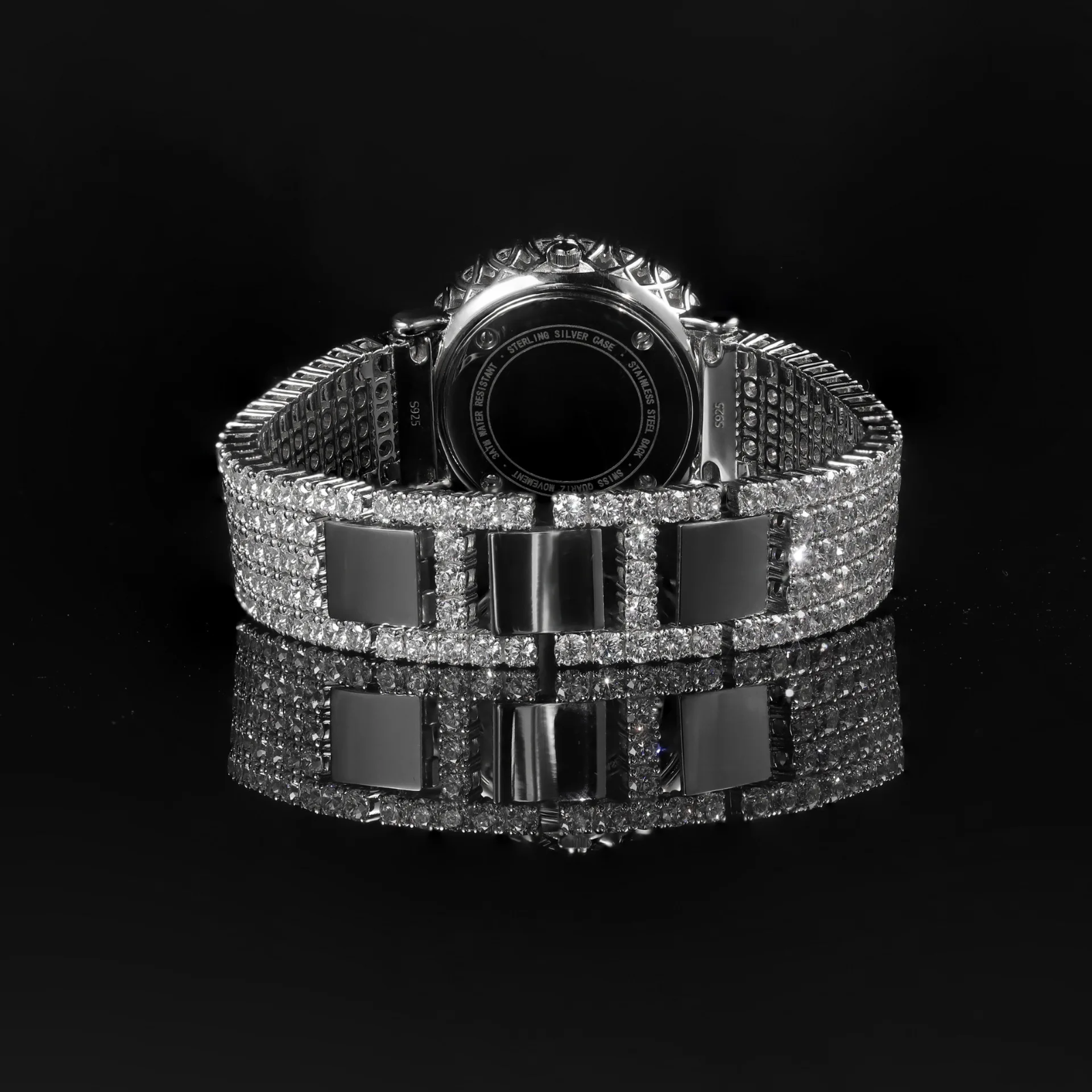 S925  Luxury Silver Moissanite watch