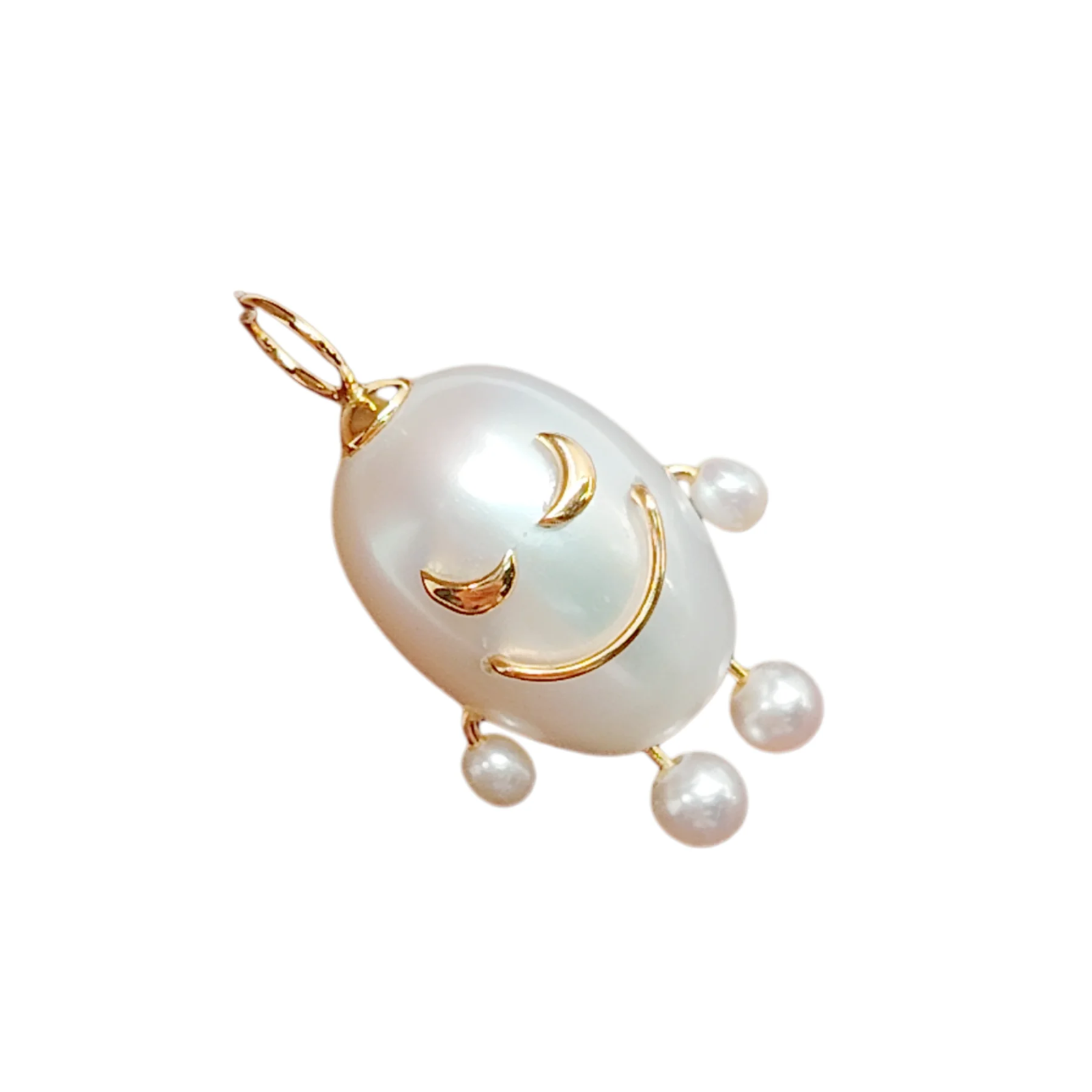 UM Jewelery 18 K Solid Gold Pendant Necklace Wholesale Natural Akoya Pearl Unisex /Men/Women Engagement Party Anniversary Wedding