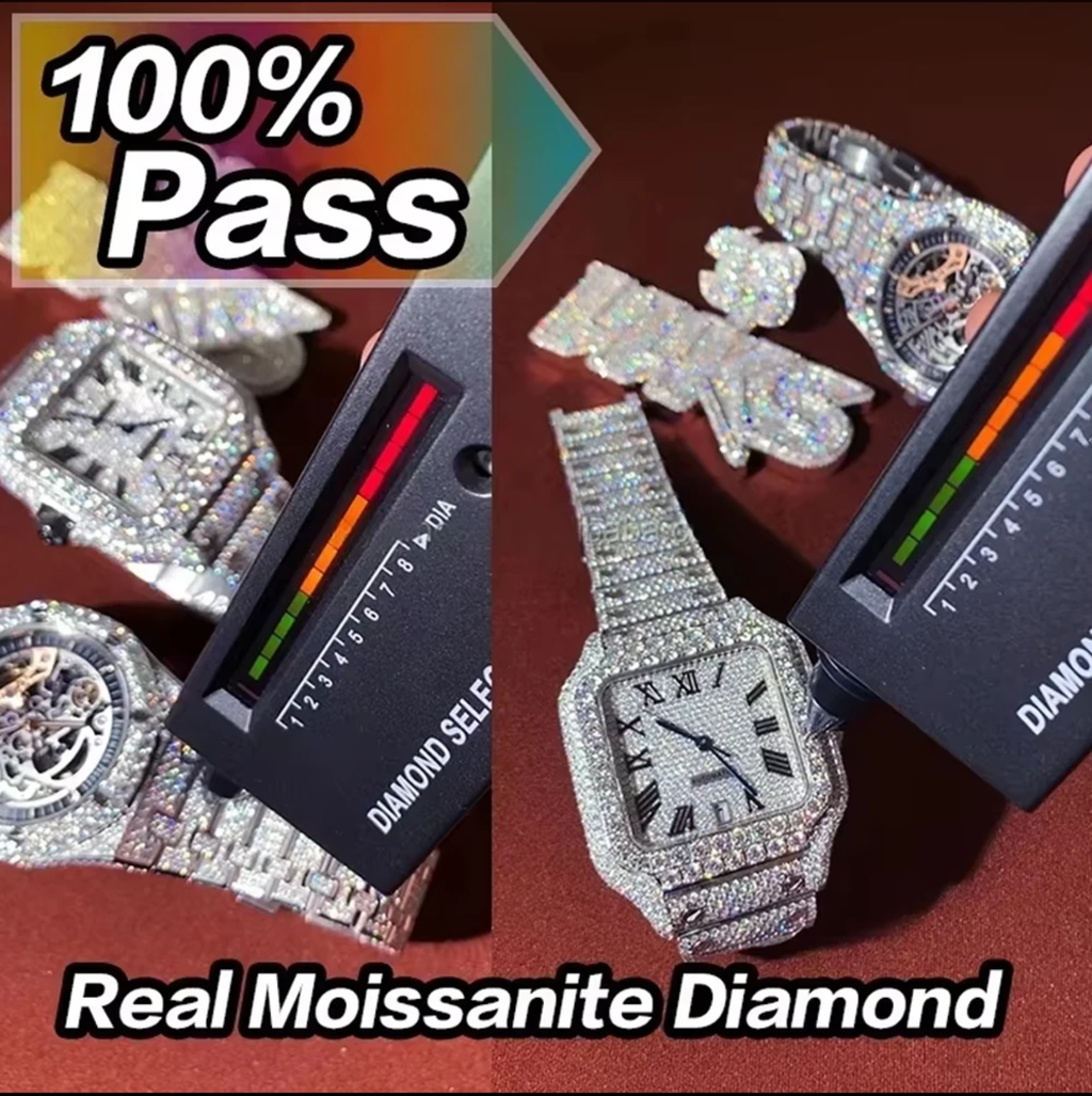 S925  Luxury Silver Moissanite watch