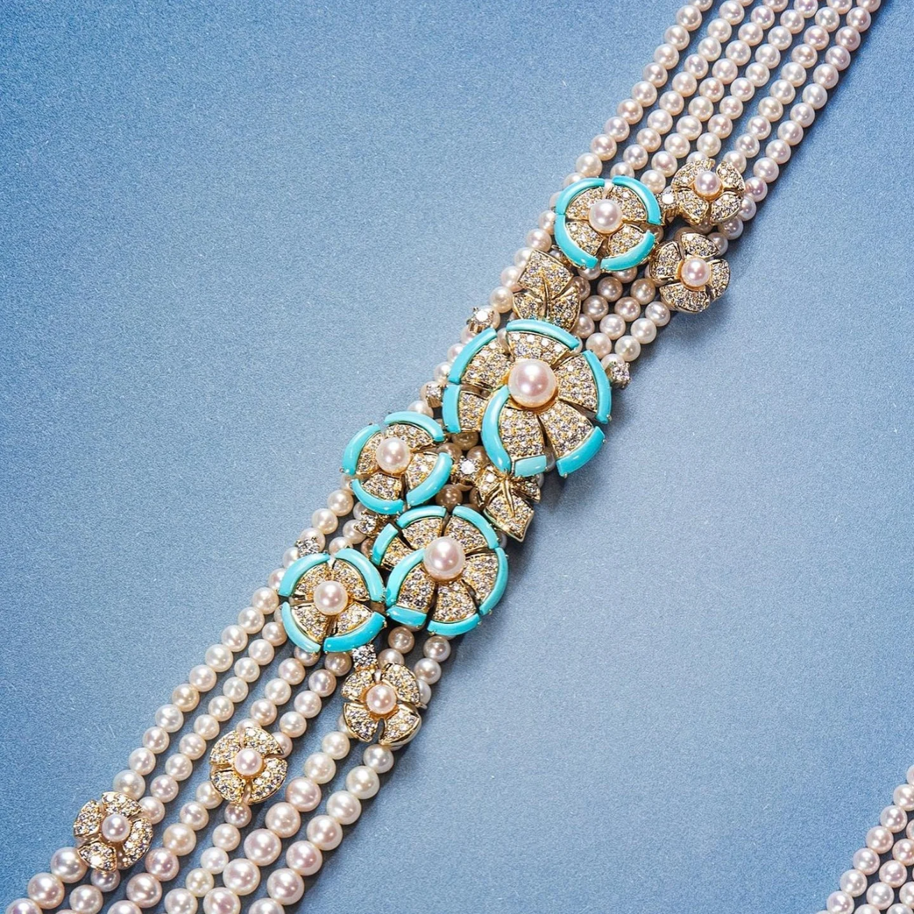 Luxury 18K/Rose/14K Gold plated Brass zircon green flower Design Brilliant Cut choker Necklace Beads Women's memorial occasions