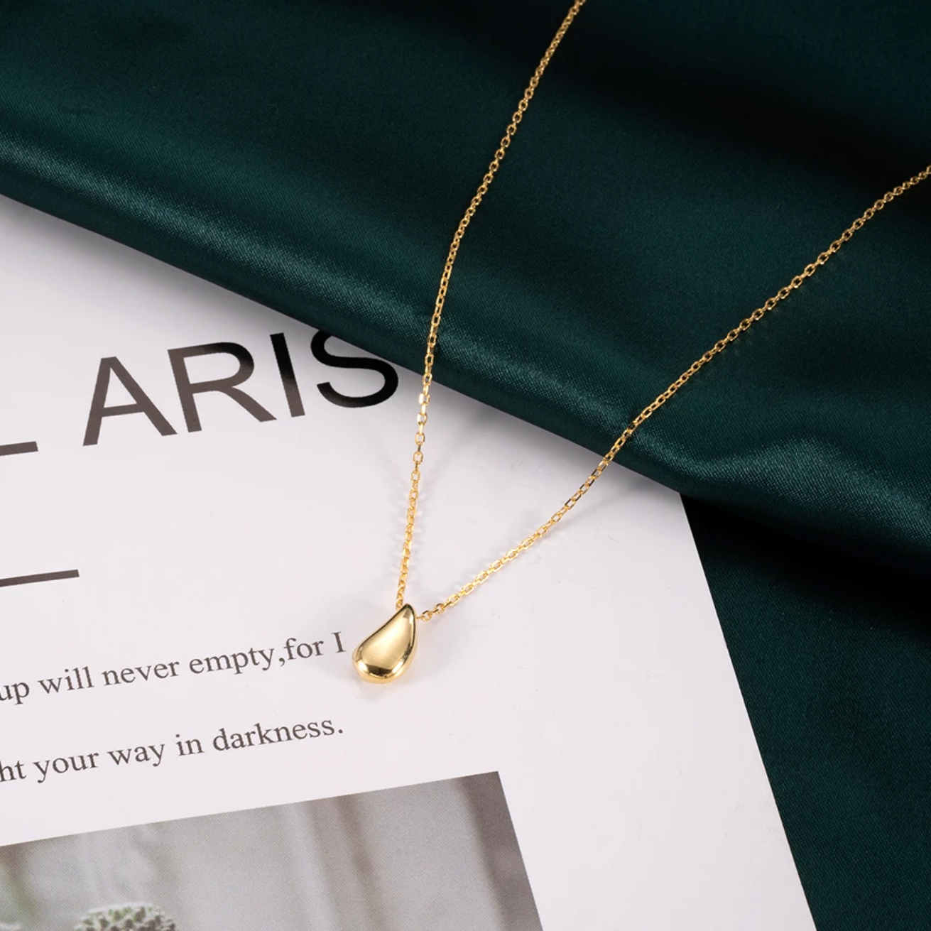 New Fashion Necklace 2021 Trendy Statement Silver 925 Gold Filled Jewelery Water Drop Charm Necklaces Pendants for Necklace Women
