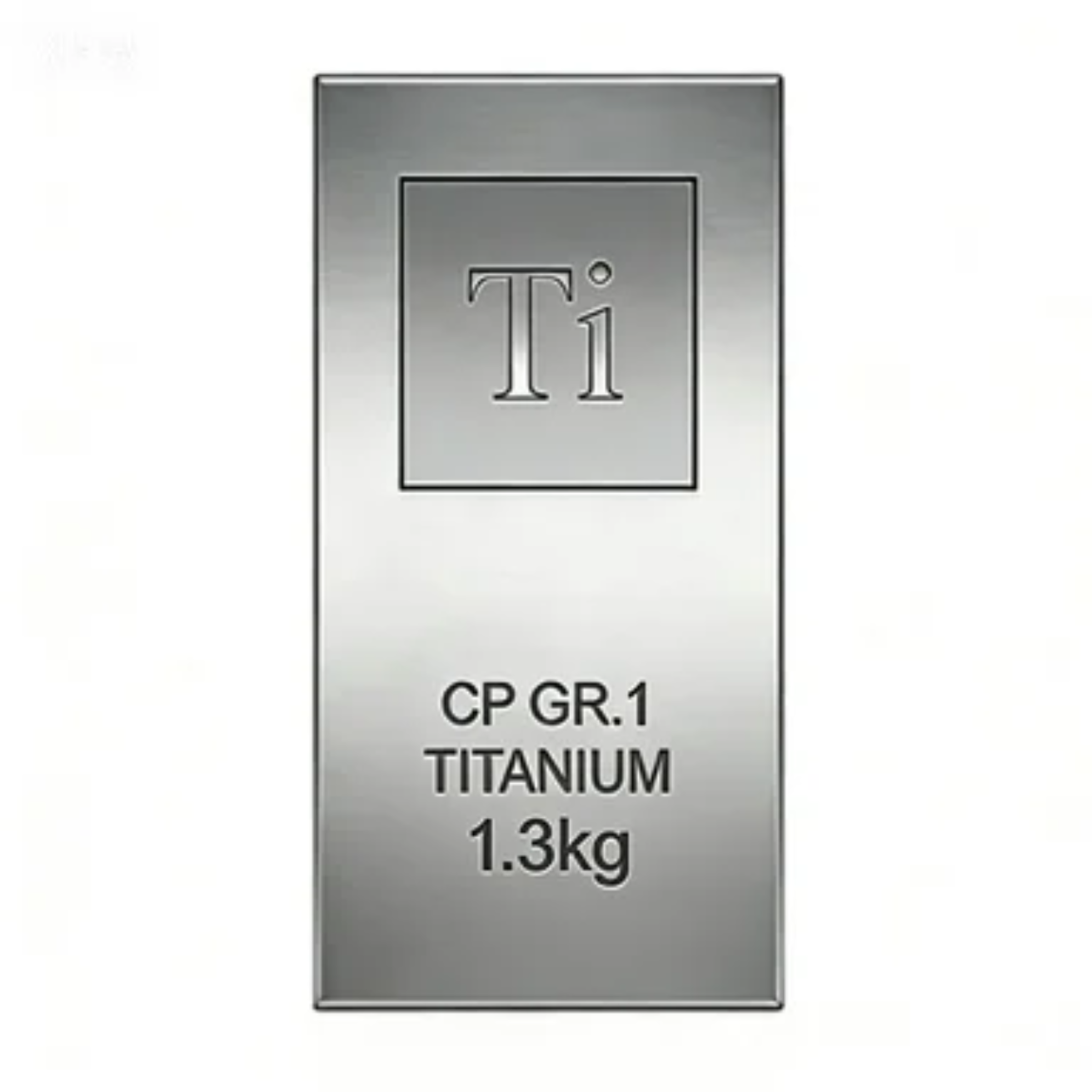 1.3 kg 99.95% Pure GR1 Cold Rolled Grade Titanium Bullion Bar for Collection