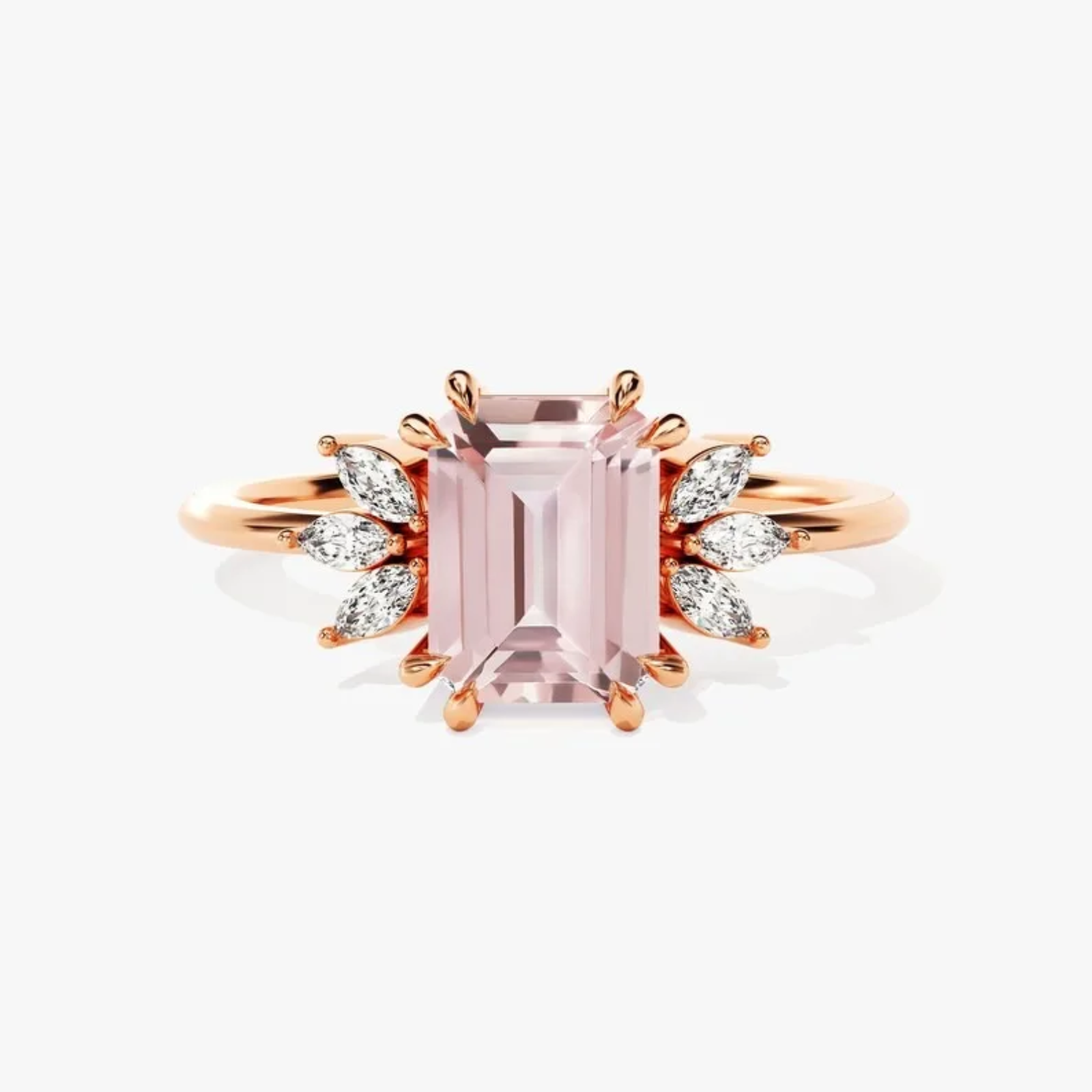 Handmade 925 Sterling Silver Emerald Cut Boho Style Engagement Wedding Ring with Ruby Gemstone for Women Party Gift