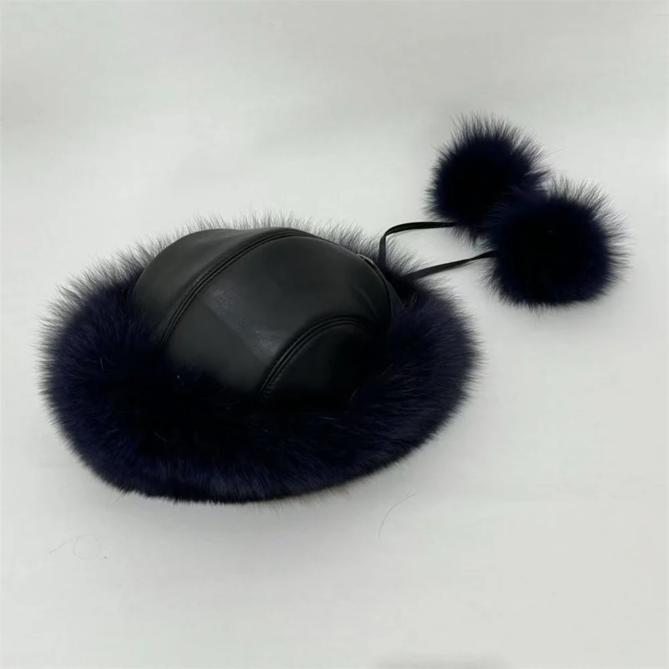 Real Fox Fur Hat for Women Winter Natural Fur Lei Feng Hat