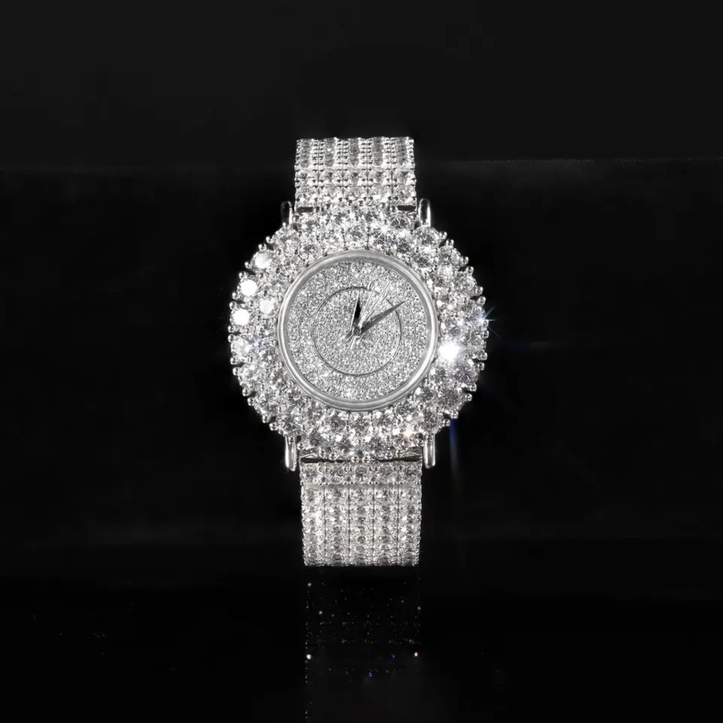 S925  Luxury Silver Moissanite watch