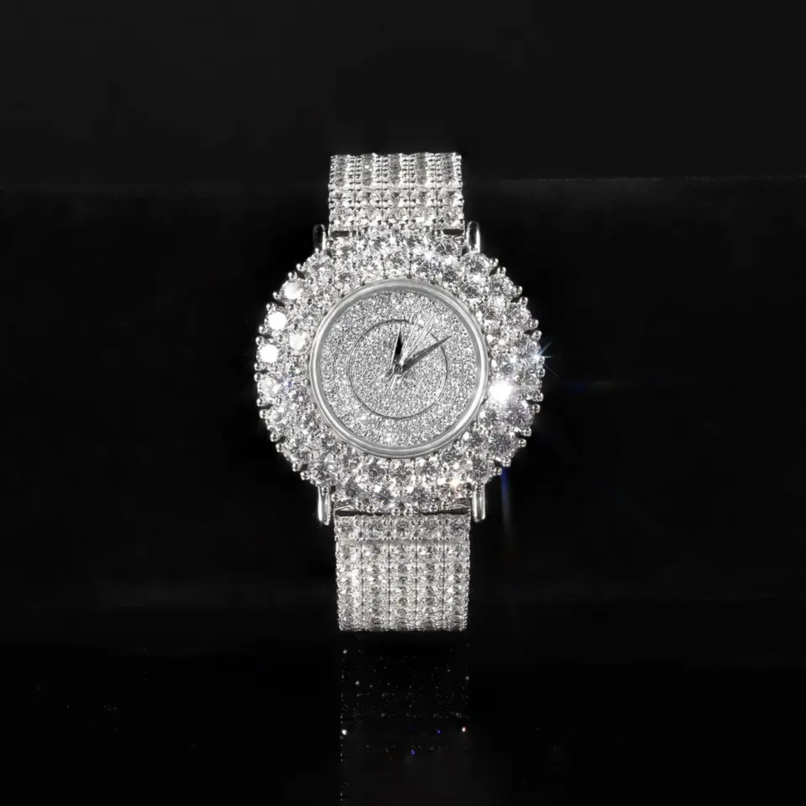 S925  Luxury Silver Moissanite watch