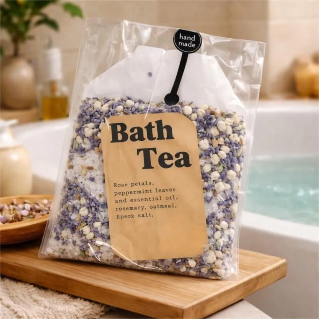 S&SOAK hand make floral tea bags with Himalayan Dead salt etential oils Spa use for all ages