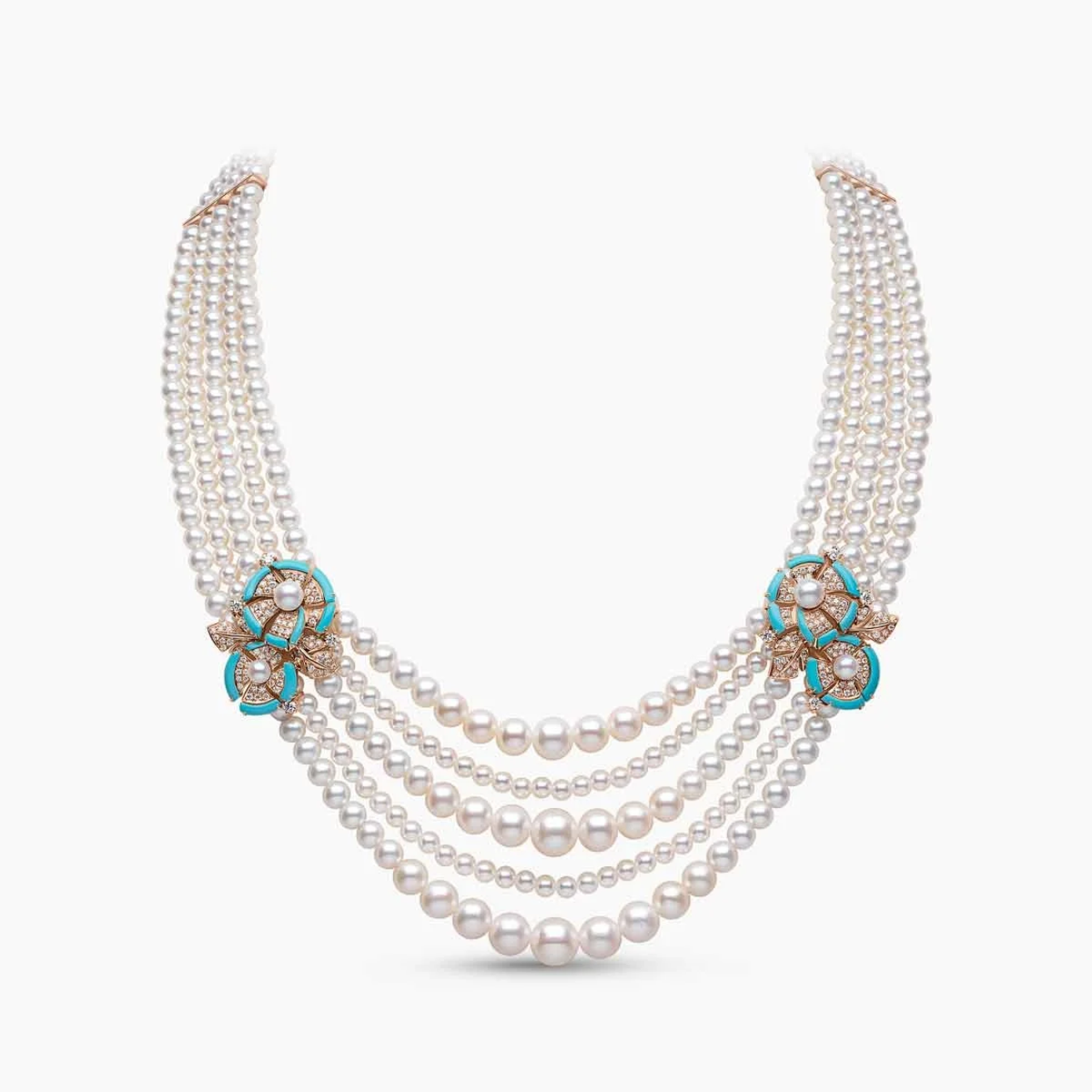 Luxury 18K/Rose/14K Gold plated Brass zircon green flower Design Brilliant Cut choker Necklace Beads Women's memorial occasions