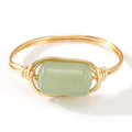 Handcrafted brass Ring 18 k gold plated natural stones stackable design trendy womene jewelery eveydays business