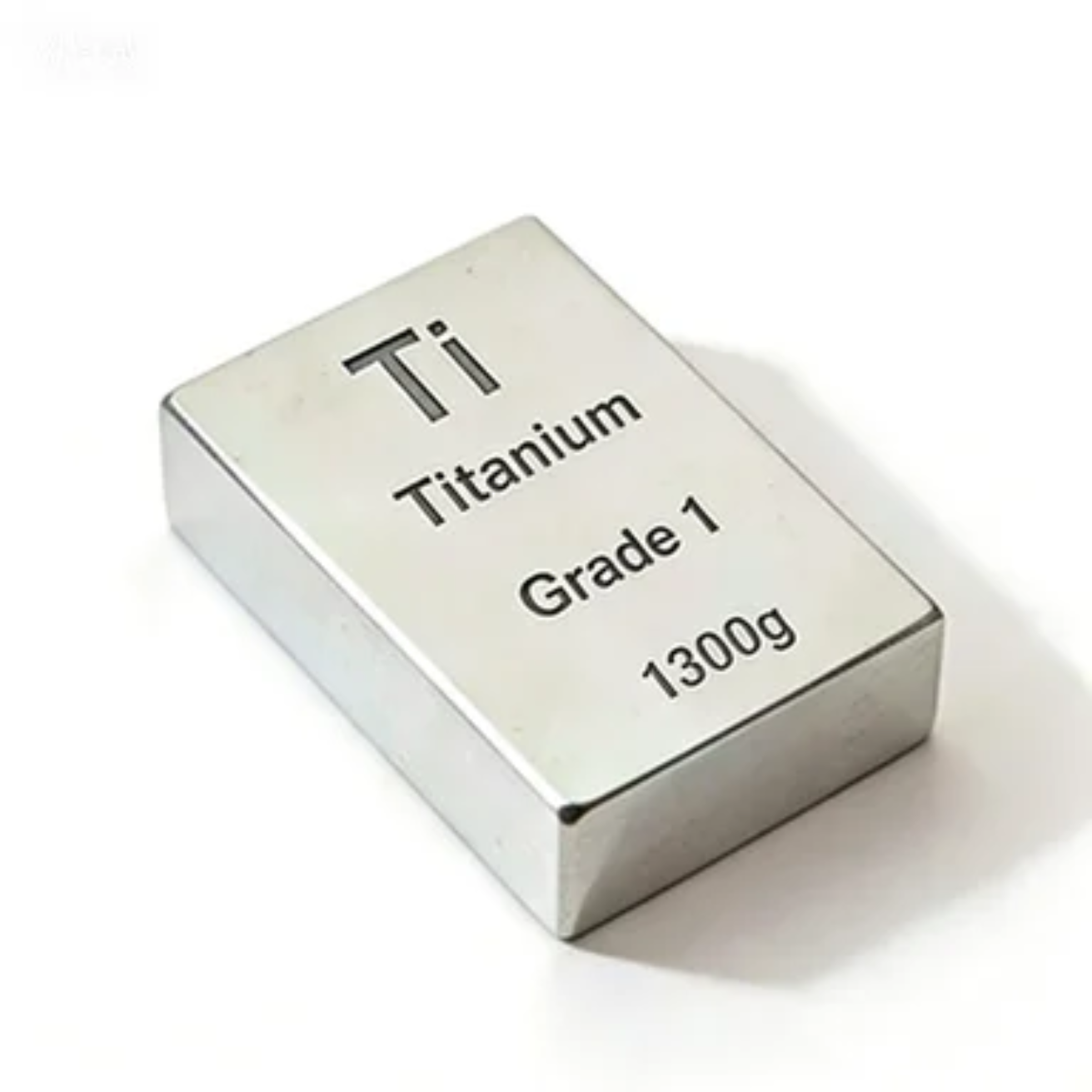 1.3 kg 99.95% Pure GR1 Cold Rolled Grade Titanium Bullion Bar for Collection
