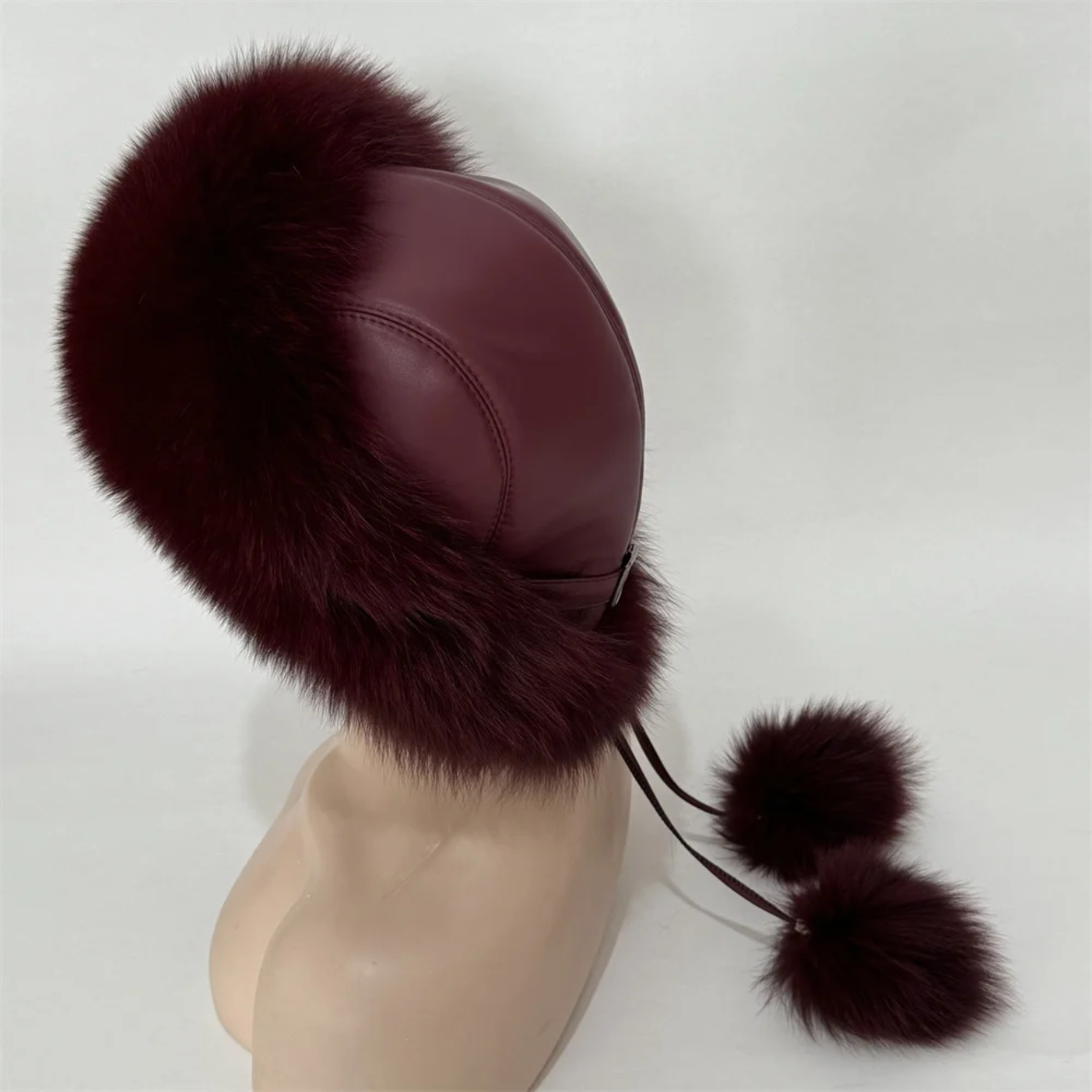 Real Fox Fur Hat for Women Winter Natural Fur Lei Feng Hat