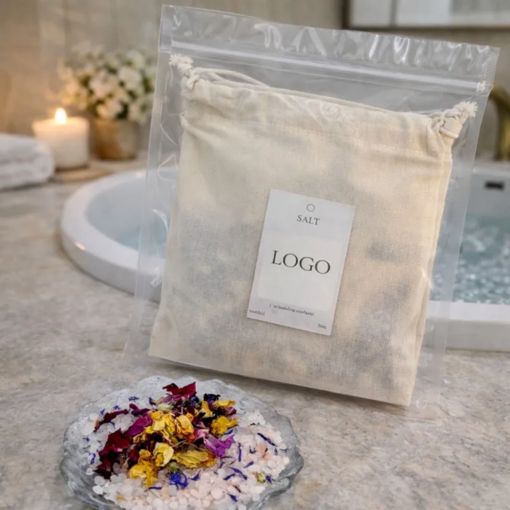 S&SOAK hand make floral tea bags with Himalayan Dead salt etential oils Spa use for all ages