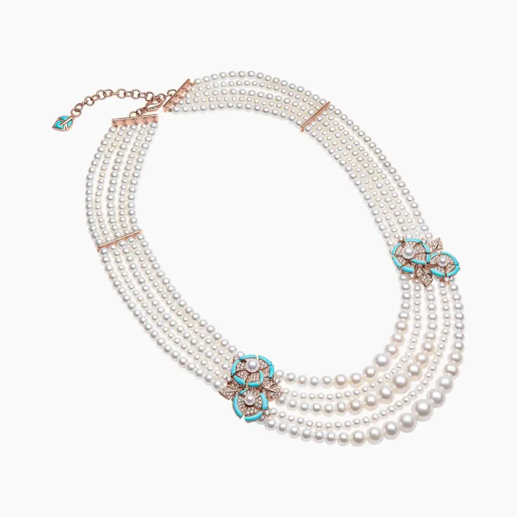 Luxury 18K/Rose/14K Gold plated Brass zircon green flower Design Brilliant Cut choker Necklace Beads Women's memorial occasions