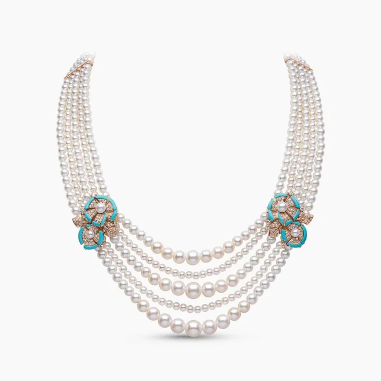 Luxury 18K/Rose/14K Gold plated Brass zircon green flower Design Brilliant Cut choker Necklace Beads Women's memorial occasions