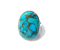 Natural Blue Copper Turquoise Ring Handmade 925 Sterling Silver Luxury Jewelery