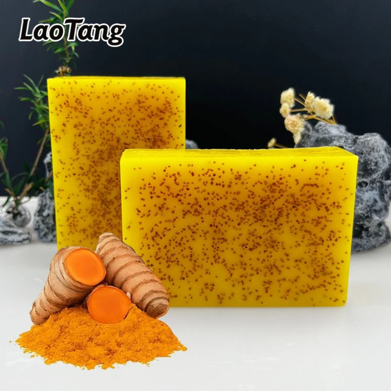 Turmeric kojic acid glow soap for oily skin handmade deep cleaning acne removal dark spot